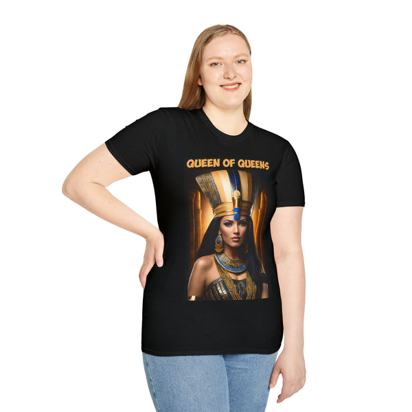 π Queen of Queens Cleopatra T-Shirt: Softstyle Cotton Tee π - Pets Utopia
