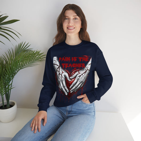 Going Through Pain ๐ฉธ๐ฃ: Unisex Heavy Blend Crewneck Sweatshirt - Pets Utopia