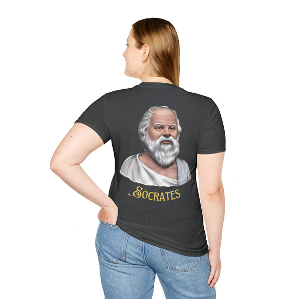 Socrates Unisex Softstyle Wisdom Tee: Embrace the Power of Knowing Nothing π - Pets Utopia