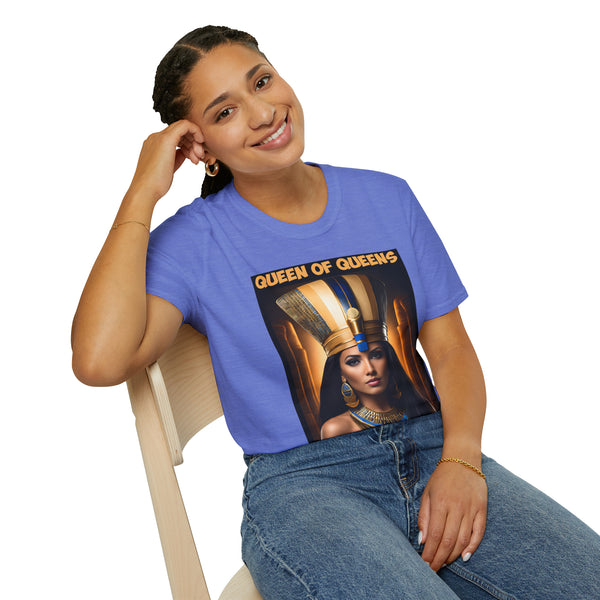 π Queen of Queens Cleopatra T-Shirt: Softstyle Cotton Tee π - Pets Utopia