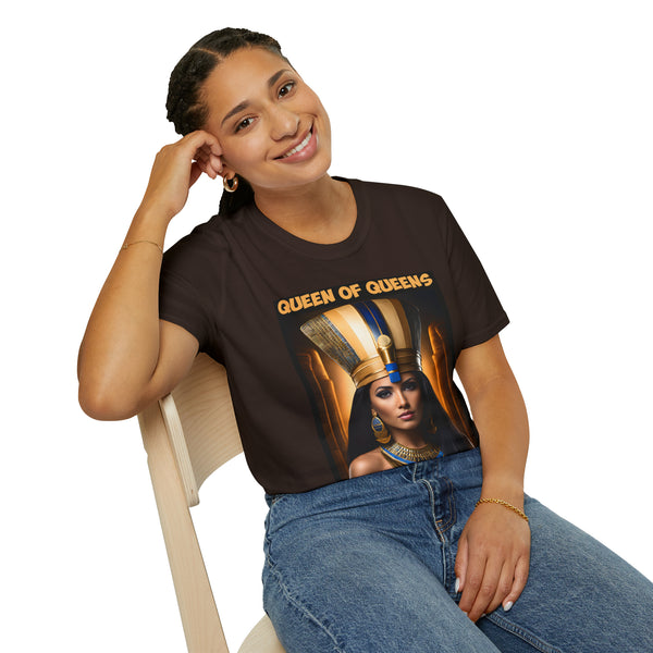 π Queen of Queens Cleopatra T-Shirt: Softstyle Cotton Tee π - Pets Utopia