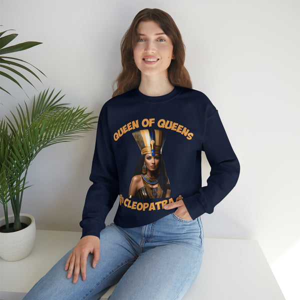 π Queen of Queens Cleopatra: Heavy BlendCrewneck Sweatshirt π - Pets Utopia