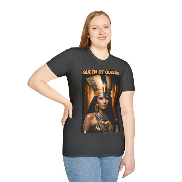 π Queen of Queens Cleopatra T-Shirt: Softstyle Cotton Tee π - Pets Utopia