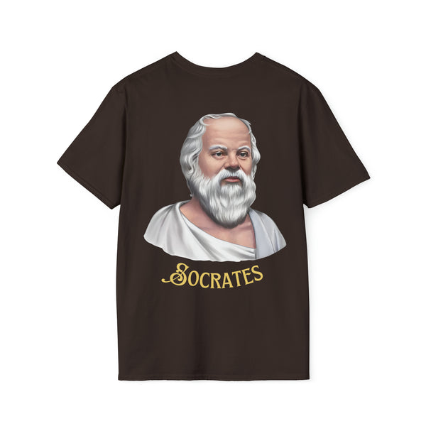 Socrates Unisex Softstyle Wisdom Tee: Embrace the Power of Knowing Nothing π - Pets Utopia