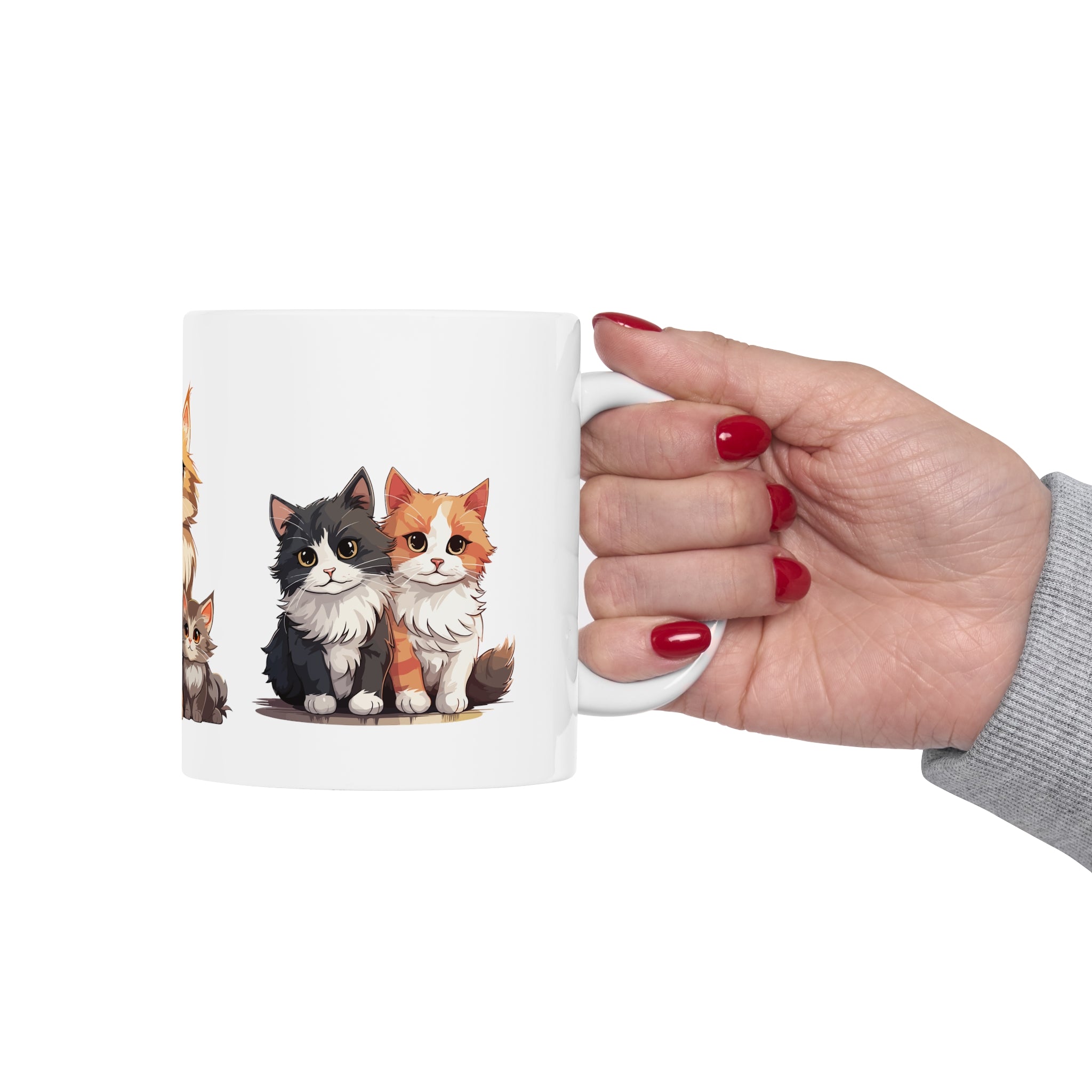 🐱🎨 "Cute Cats" Ceramic Coffee Mug: Personalize Your Perfect Sip! ☕️🌈 - Pets Utopia