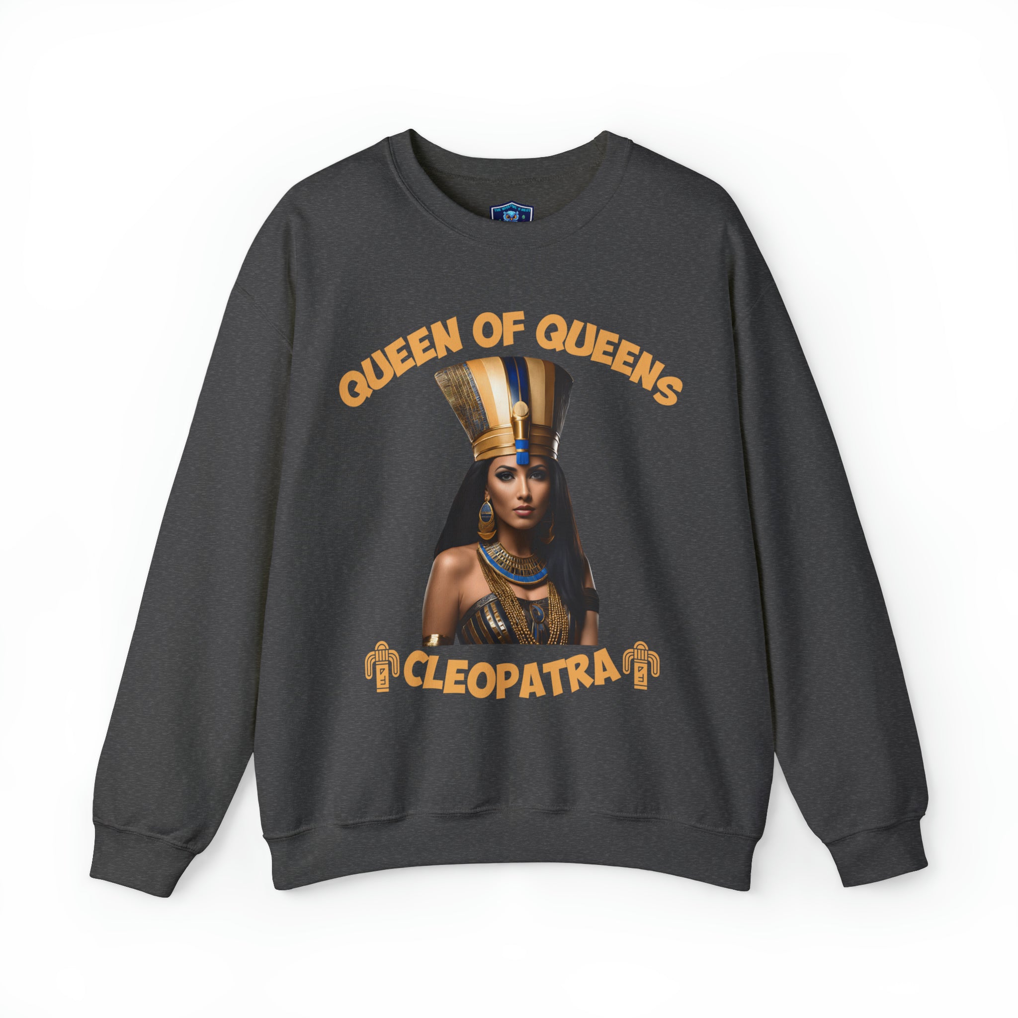 👑 Queen of Queens Cleopatra: Heavy BlendCrewneck Sweatshirt 👑 - Pets Utopia