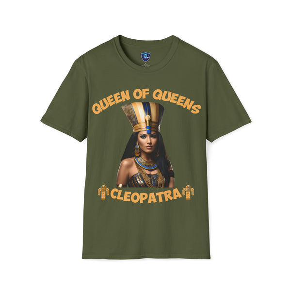 👑 Queen of Queens Cleopatra T-Shirt: Softstyle Cotton Tee 👑 - Pets Utopia