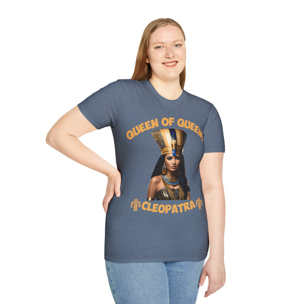 👑 Queen of Queens Cleopatra T-Shirt: Softstyle Cotton Tee 👑 - Pets Utopia