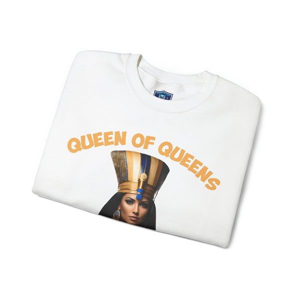 👑 Queen of Queens Cleopatra: Heavy BlendCrewneck Sweatshirt 👑 - Pets Utopia