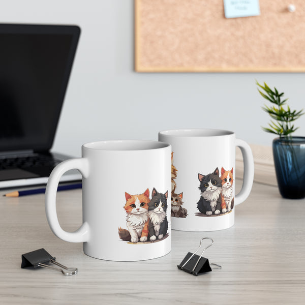 🐱🎨 "Cute Cats" Ceramic Coffee Mug: Personalize Your Perfect Sip! ☕️🌈 - Pets Utopia