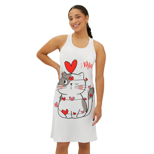 🐱✨ "Purrfectly Comfortable: Women's Racerback Dress with Cute Cats 🌸" 🐾