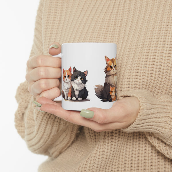 🐱🎨 "Cute Cats" Ceramic Coffee Mug: Personalize Your Perfect Sip! ☕️🌈 - Pets Utopia
